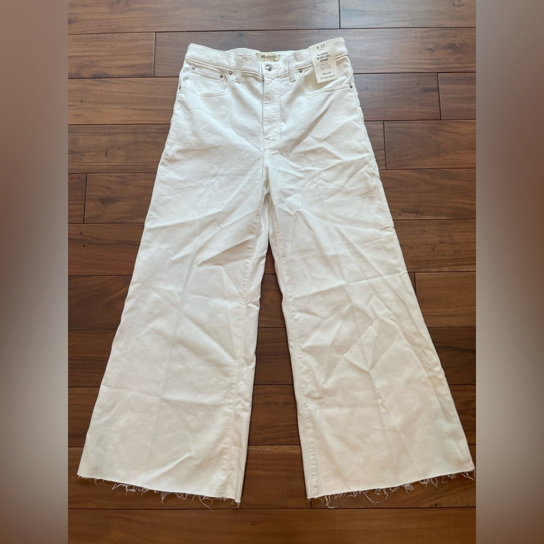 Madewell Flared Wide-Leg Crop Jeans Size 30