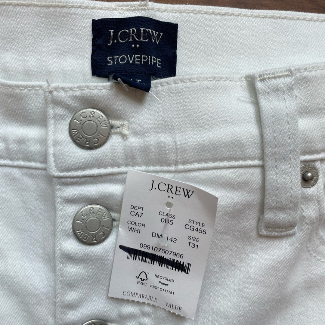 J.Crew High-Rise Stovepipe Jean in Signature Stretch+ Size 31T