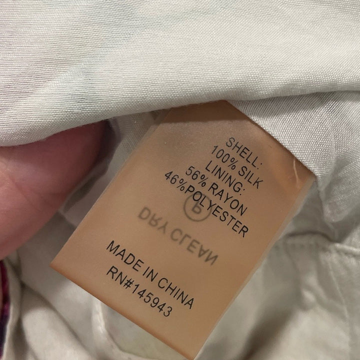 Chelsea and Walker White Floral Long Sleeve Top Size 2