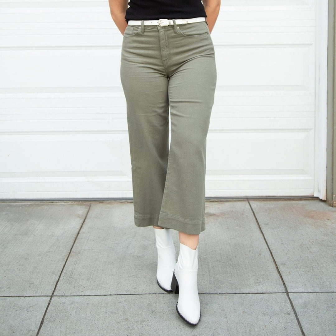 Hudson Holly High Rise Wide Leg Crop Jean Size 28