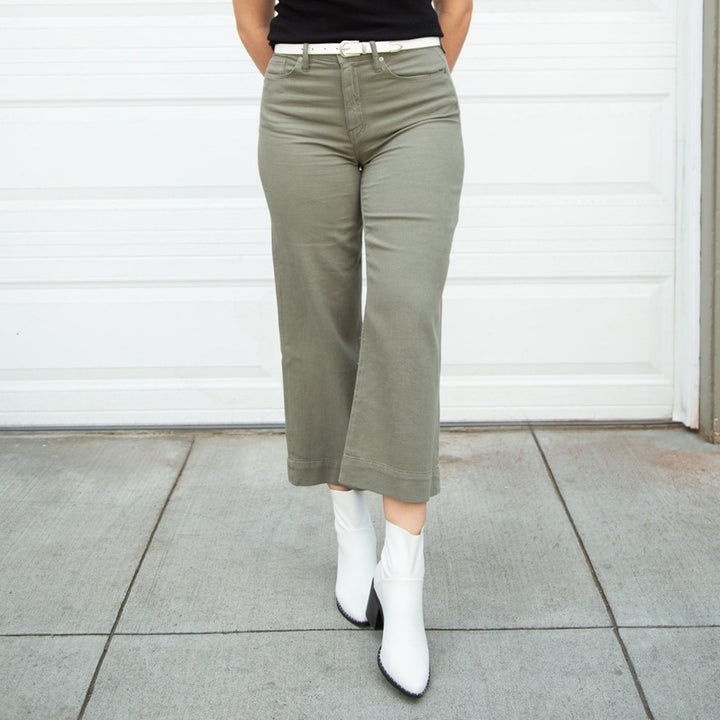 Hudson Holly High Rise Wide Leg Crop Jean Size 28