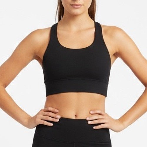 Girlfriend Collective Black Racerback Sports Bra Athletic Top Size S