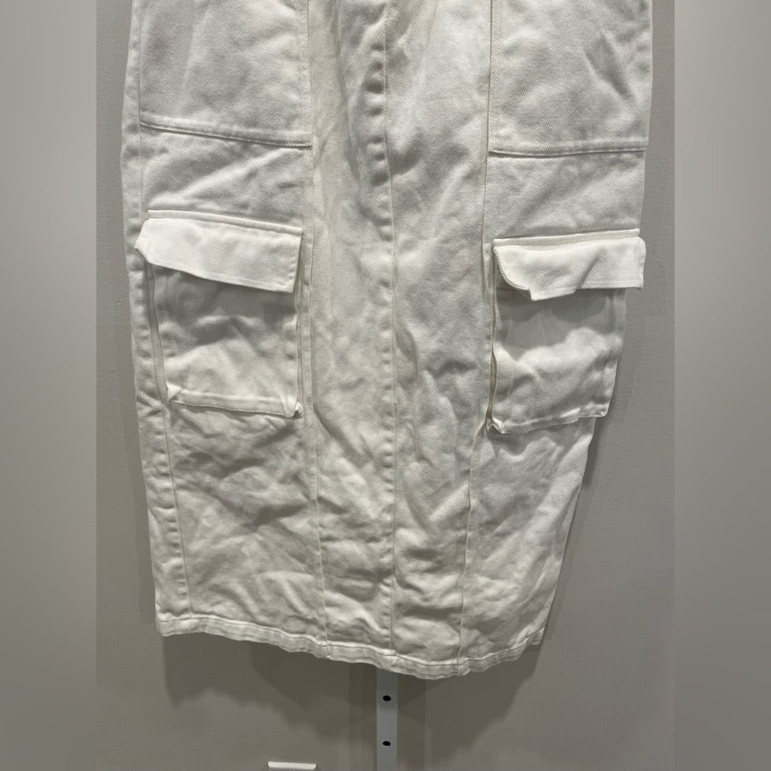 Silk Laundry Canvas Cargo Skirt Size XS