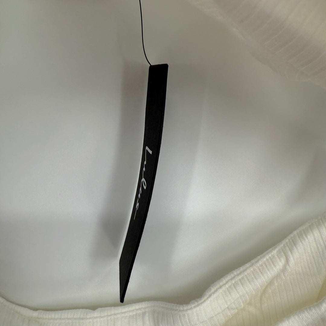 Lulus Divide and Contour White Ribbed Cutout Bodycon Midi Dress Size XL