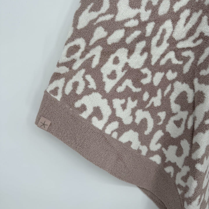 Barefoot Dreams CozyChic Ultra Lite Breeze Poncho Womens OS Rose Animal