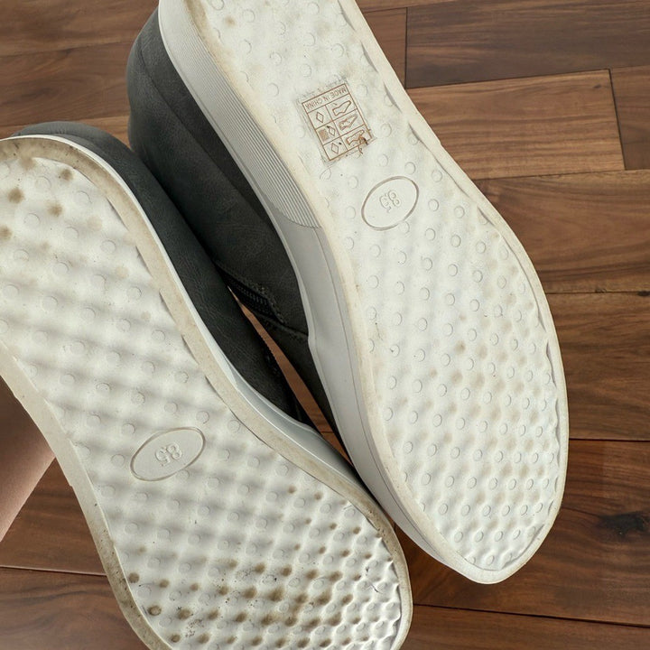 Dreams Pairs Women's Wedge Heel Ankle Boot Round Toe Size Zip Platforms Skeakers