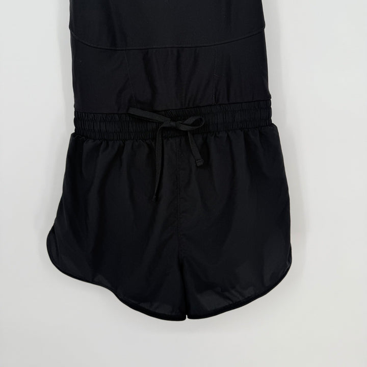 Fabletics Black Racerback Athletic Jumpsuit Romper Shorts Size M