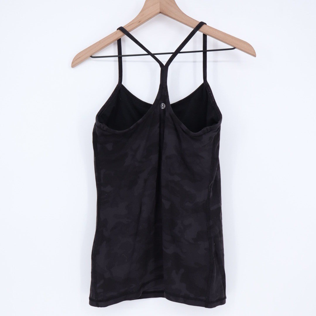 Lululemon Power Y Tank Camo Print Racerback Athletic Top Size 10