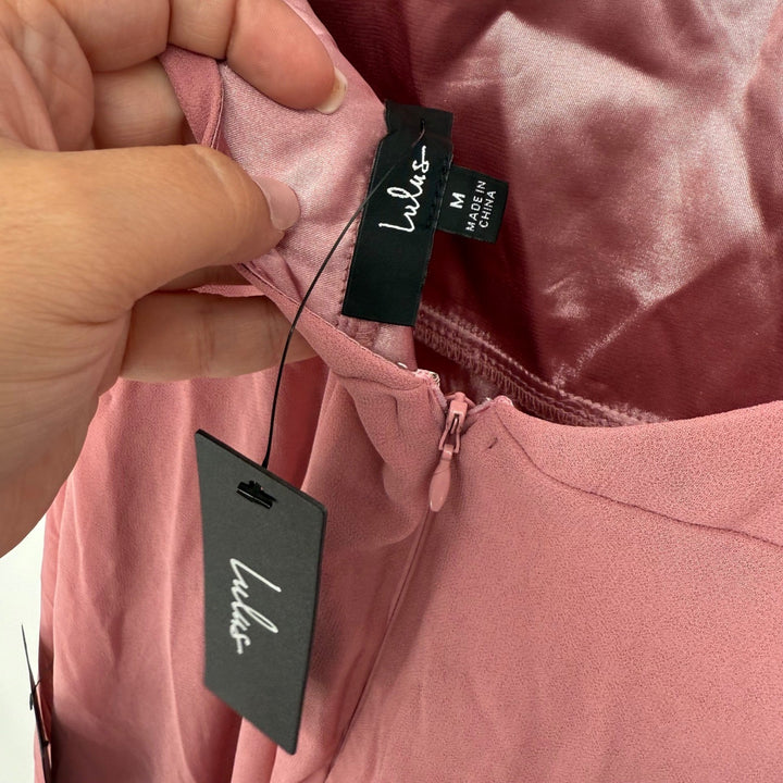 Lulus Captured Your Heart Dusty Rose Halter Maxi Dress Size M