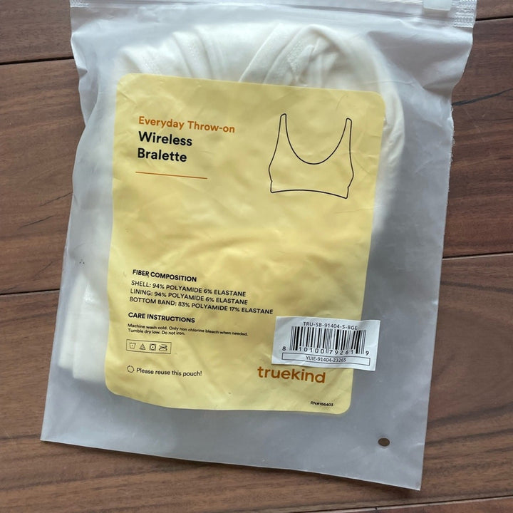 TrueKind Everyday Throw-on Wireless Bralette Size S