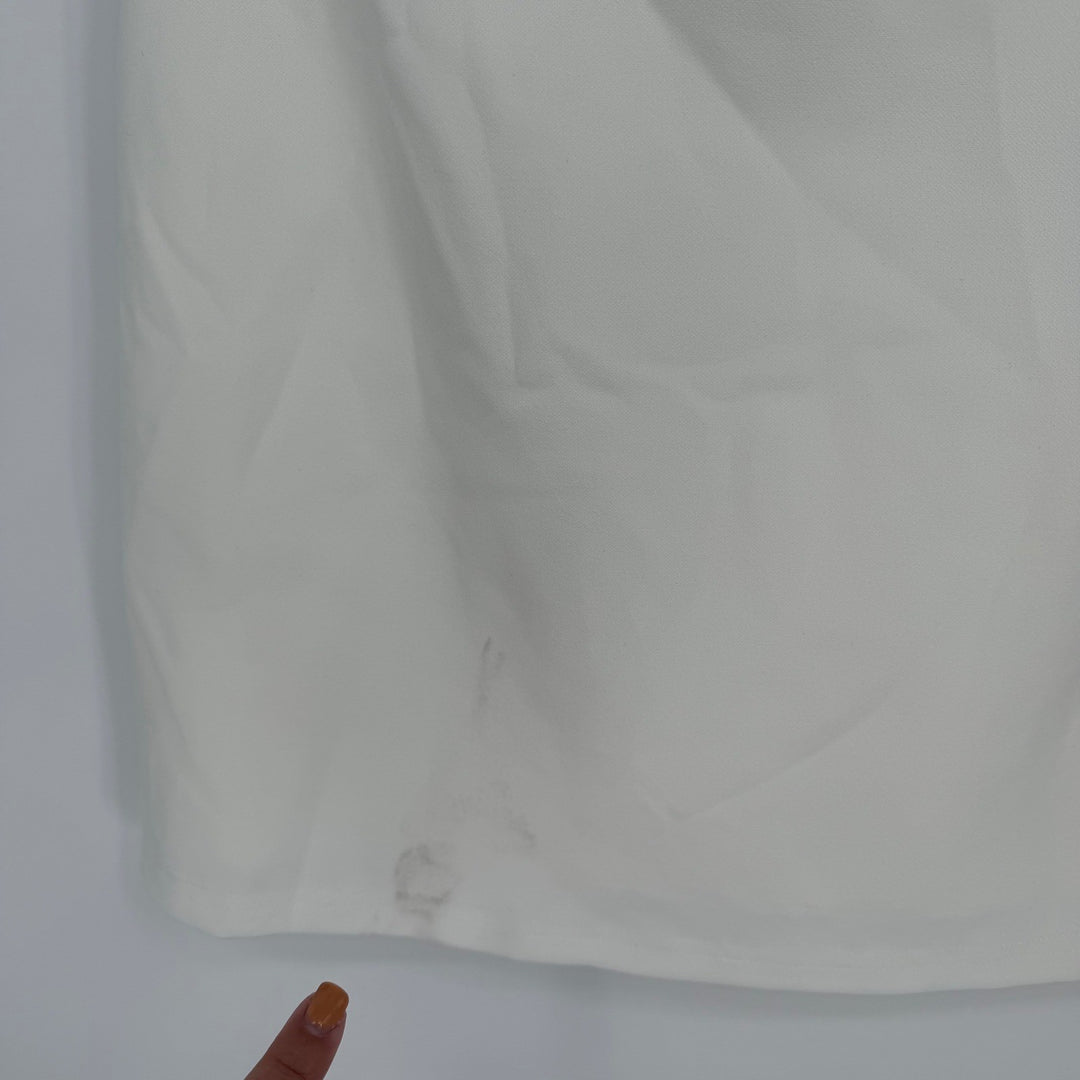 Lulus Simply Magnificent White Organza Halter Backless Mini Dress Size S