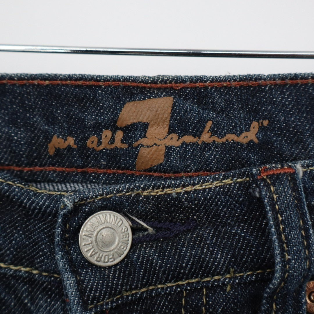 7 For All Mankind Original Bootcut Jeans Womens 27 Blue Denim Cotton Low Rise