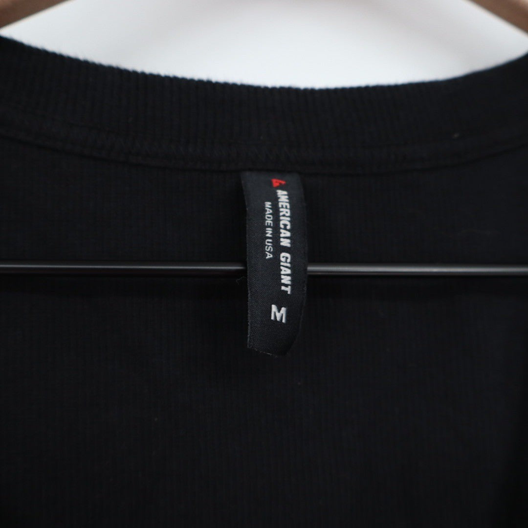 American Giant Classic Rib Tank Top Black Racerback Size Medium Made in USA