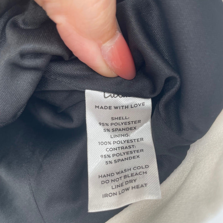 Lulus Black White Contrast Zipper Crop Top Tank XS