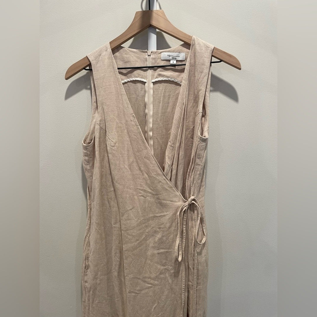 Rosetta Getty X RTR Oatmeal Apron Jumpsuit Size 6