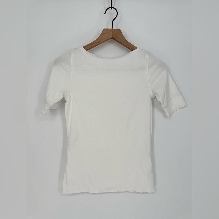 Madewell Elbow-Sleeve Boatneck Tee Size XXS