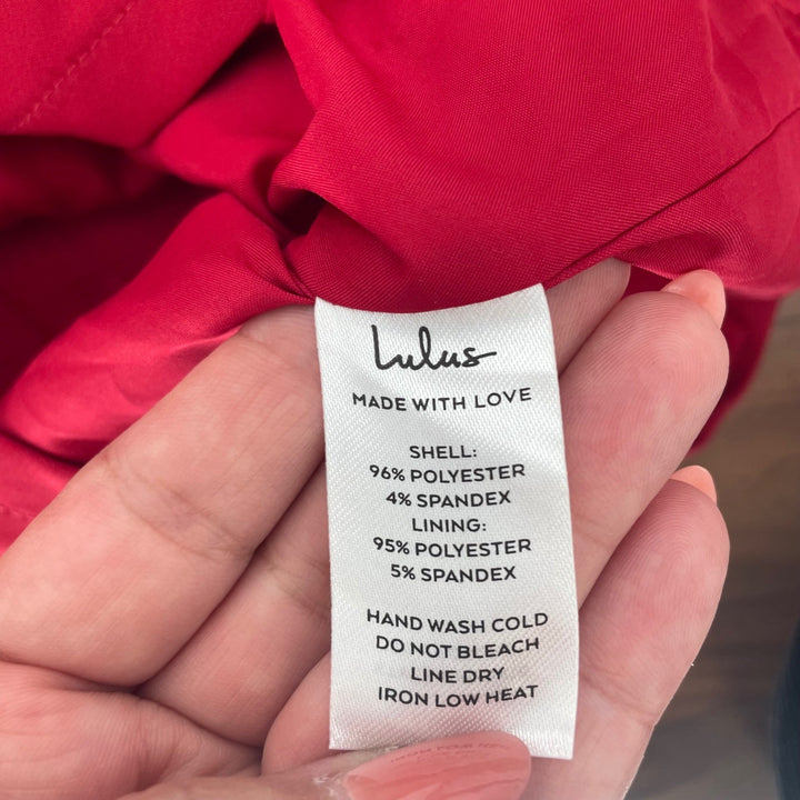 Lulus Your Sweetie Wine Red Tie-Strap Mini Dress Size XL