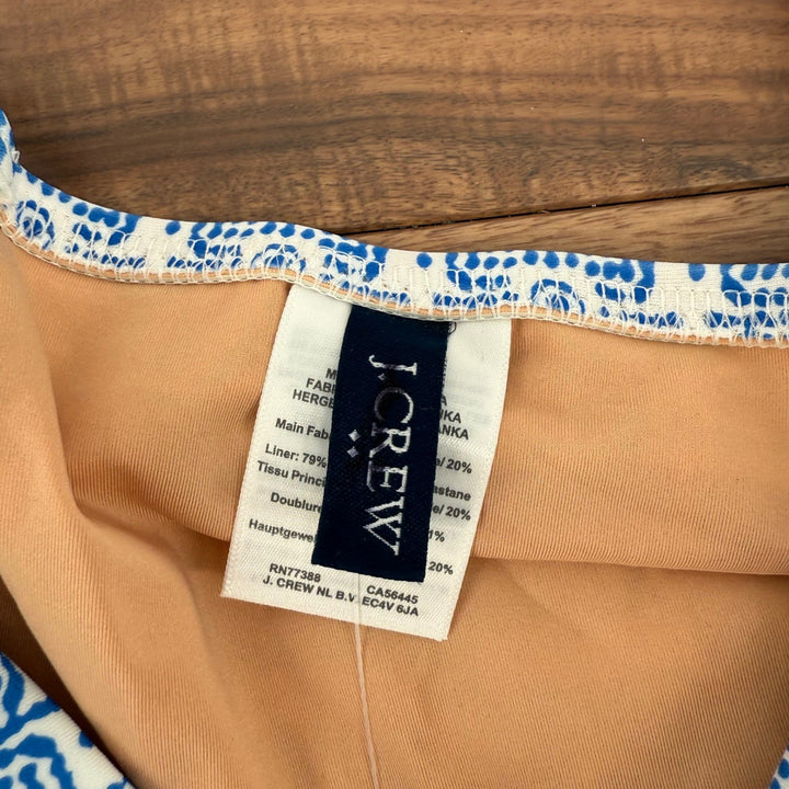 J.Crew Ruched Plunge Floral-Print Tankini Top Size M