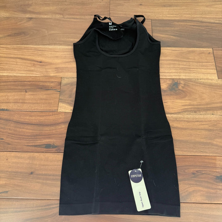 Empetua by Shapermint Open Bust Shaper Slip Womens Medium Black Adjustable Strap