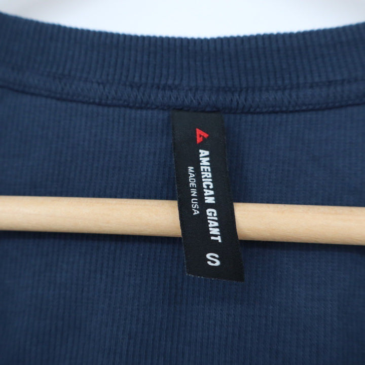 American Giant Ribbed Tank Top Navy Blue Racerback Basic Essential Size S
