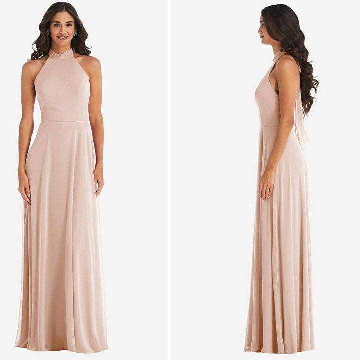 After Six High Neck Halter Backless Maxi Dress Size 8