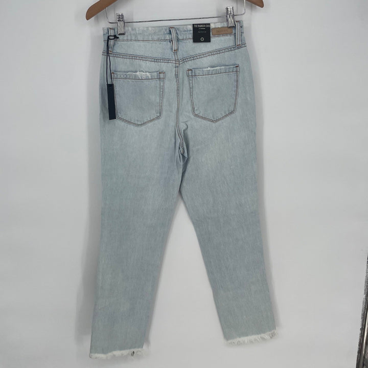 BLANKNYC Madison Crop High Rise Distressed Bandana Patch Jeans Size 25