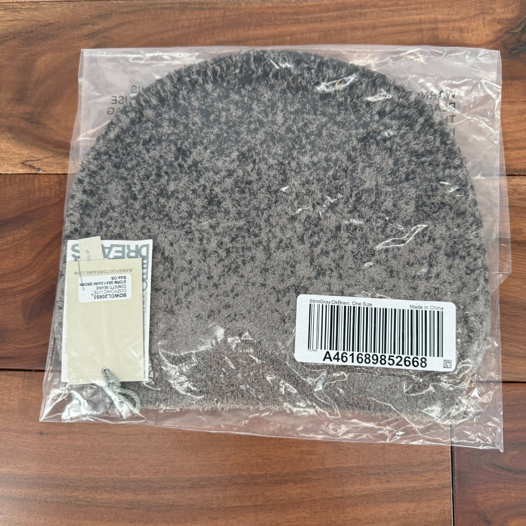 Barefoot Dreams CozyChic Lite Confetti Beanie Hat Women OS Gray Dark Brown