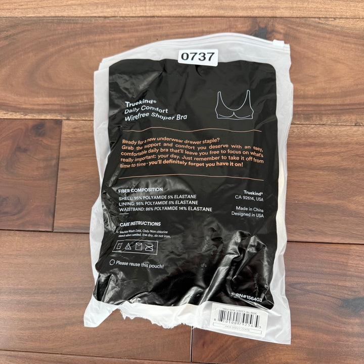 Truekind Daily Comfort Wirefree Shaper Bra XL Beige Wireless Support Smoothing