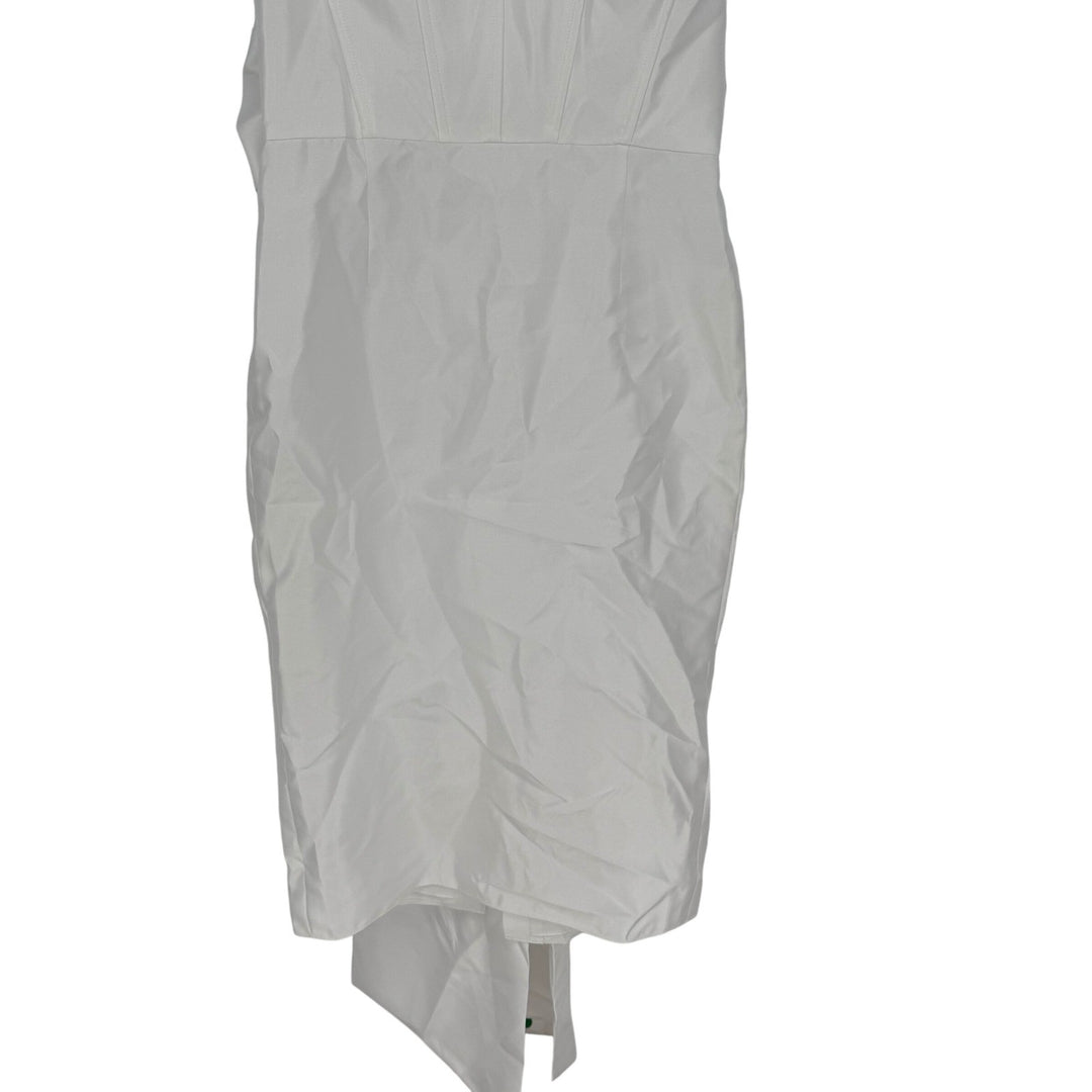 Alfred Dunner Scoop Neck Corset Satin Midi Dress With Floor-Length Bow Tails