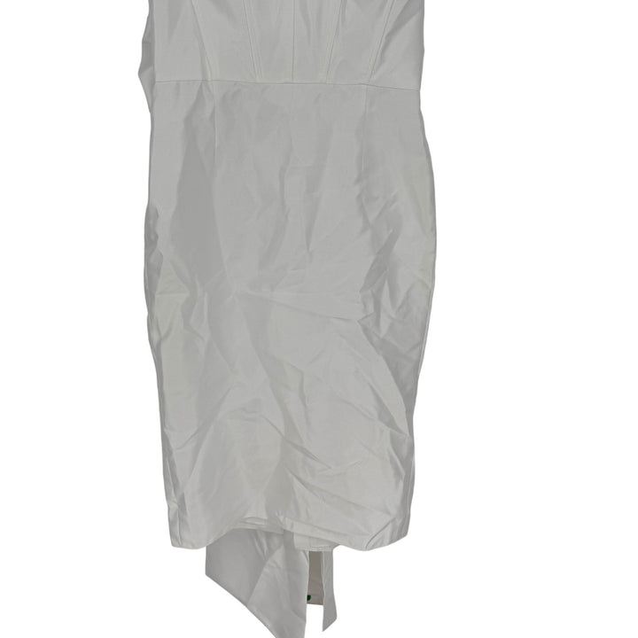 Alfred Dunner Scoop Neck Corset Satin Midi Dress With Floor-Length Bow Tails