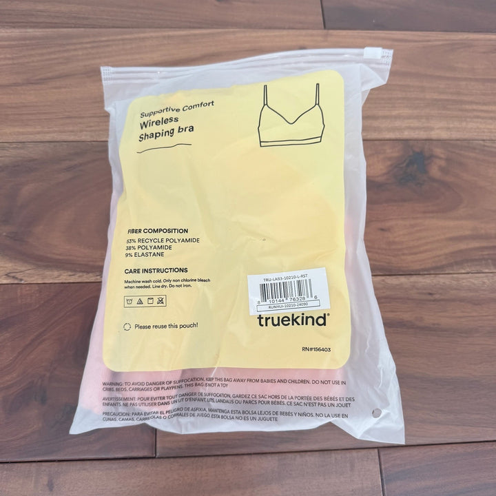 Truekind Supportive Comfort Wireless Shaping Bra Seamless Smooth Fabric Pink L