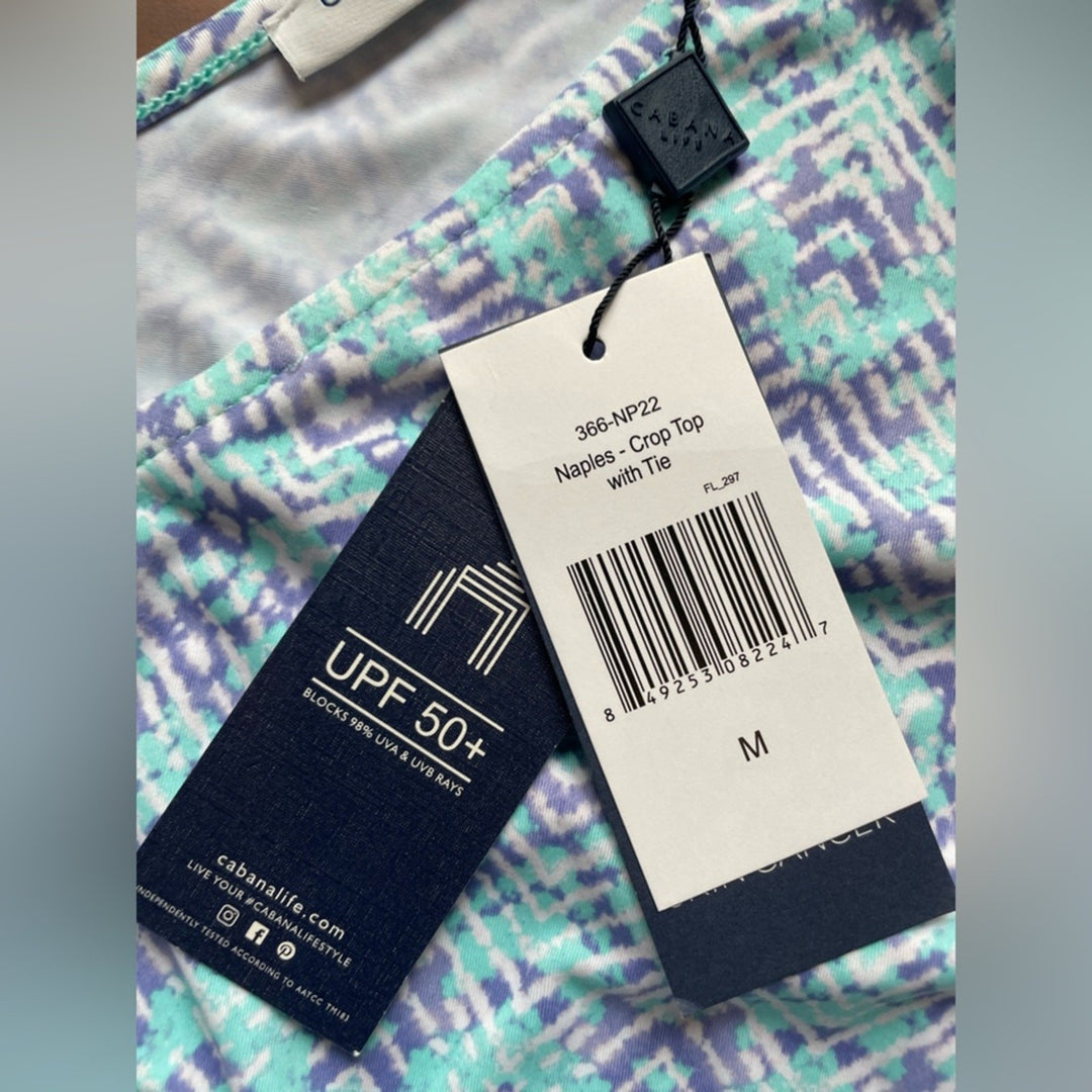 Cabana Life Crop Top With Tie Size M