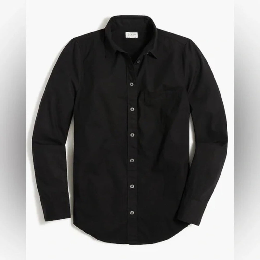 J.Crew Button-Up Cotton-Blend Poplin Shirt in Signature Fit Size PS
