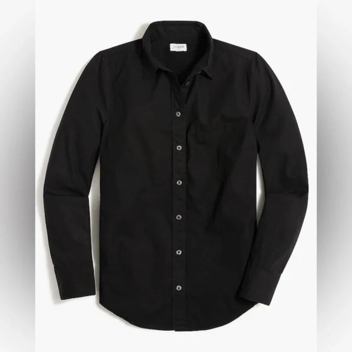 J.Crew Button-Up Cotton-Blend Poplin Shirt in Signature Fit Size PS