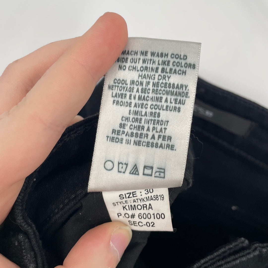 JOE'S Jeans Size 30 KIMORA Blue Black Denim Cropped Cuffed Ankle Pants