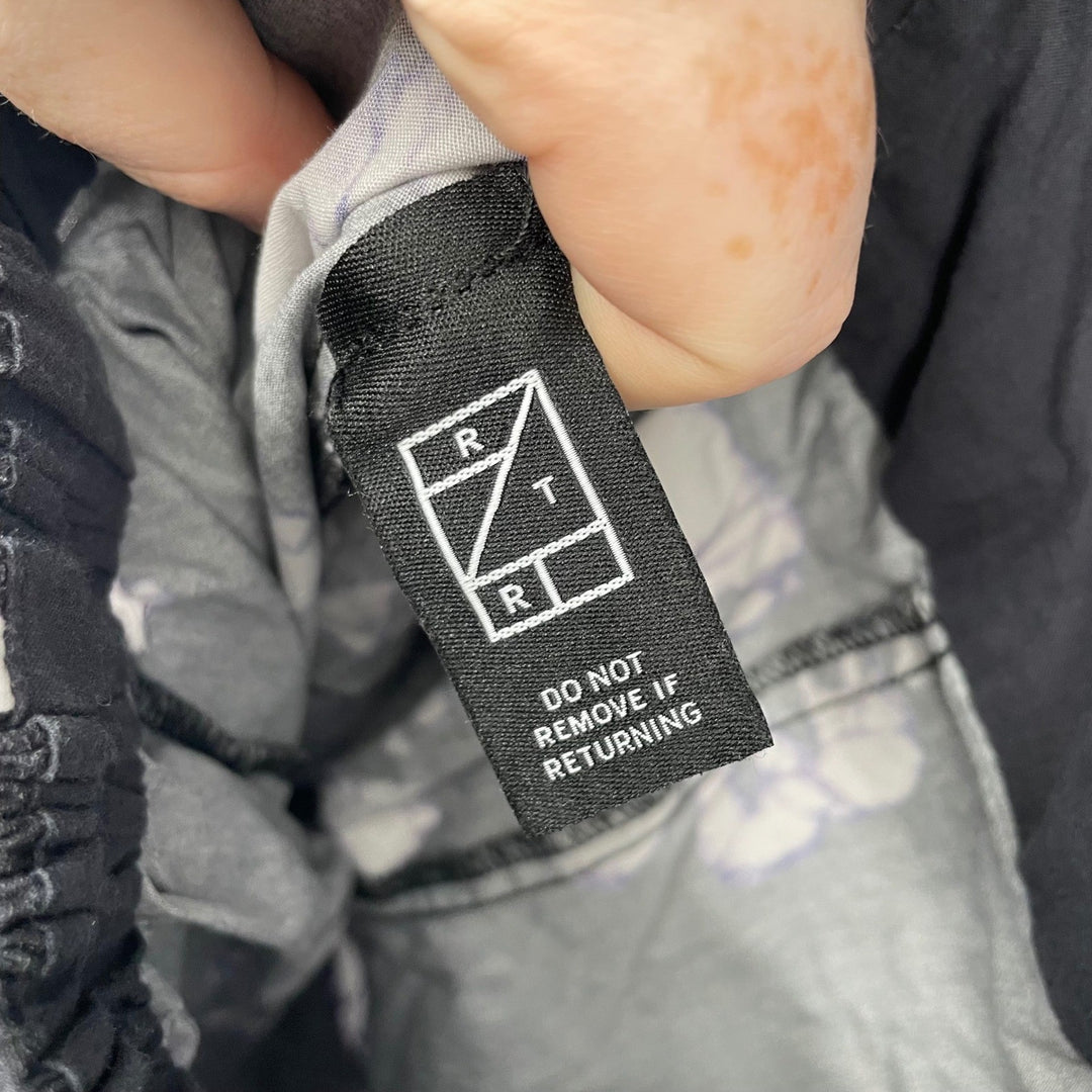 Busayo Collective Black Floral Cutout Tie Back Jumpsuit Size 2