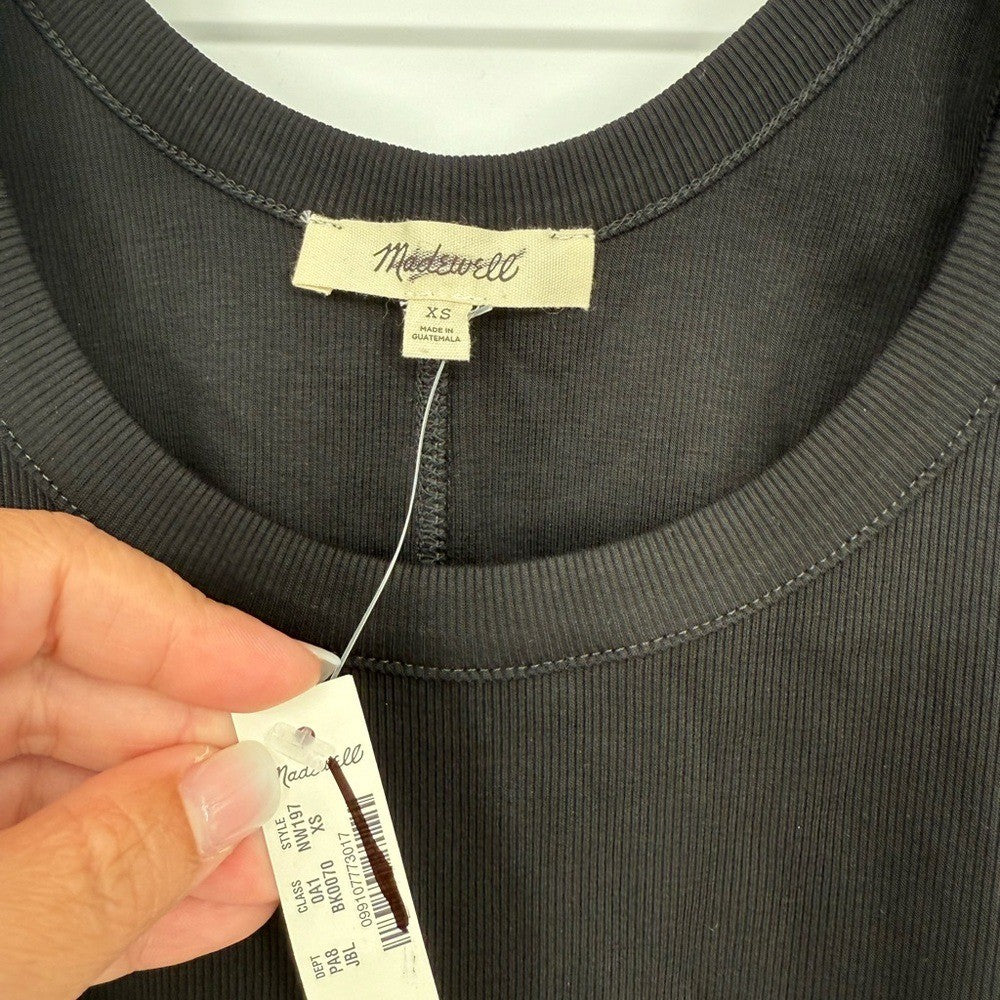 Madewell Regenerative Cotton Ribbed Scoopneck Tank Size XS
