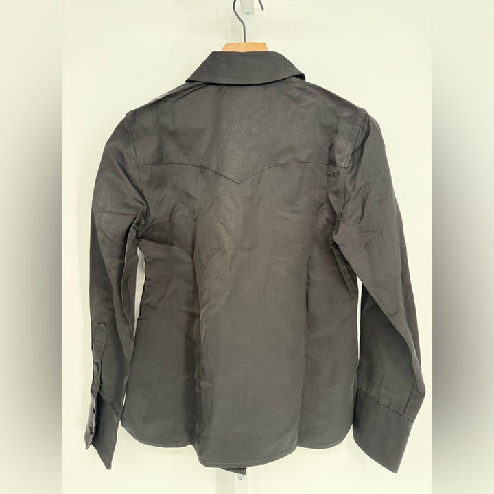 Madewell Western Shirt in Linen Blend Size 4