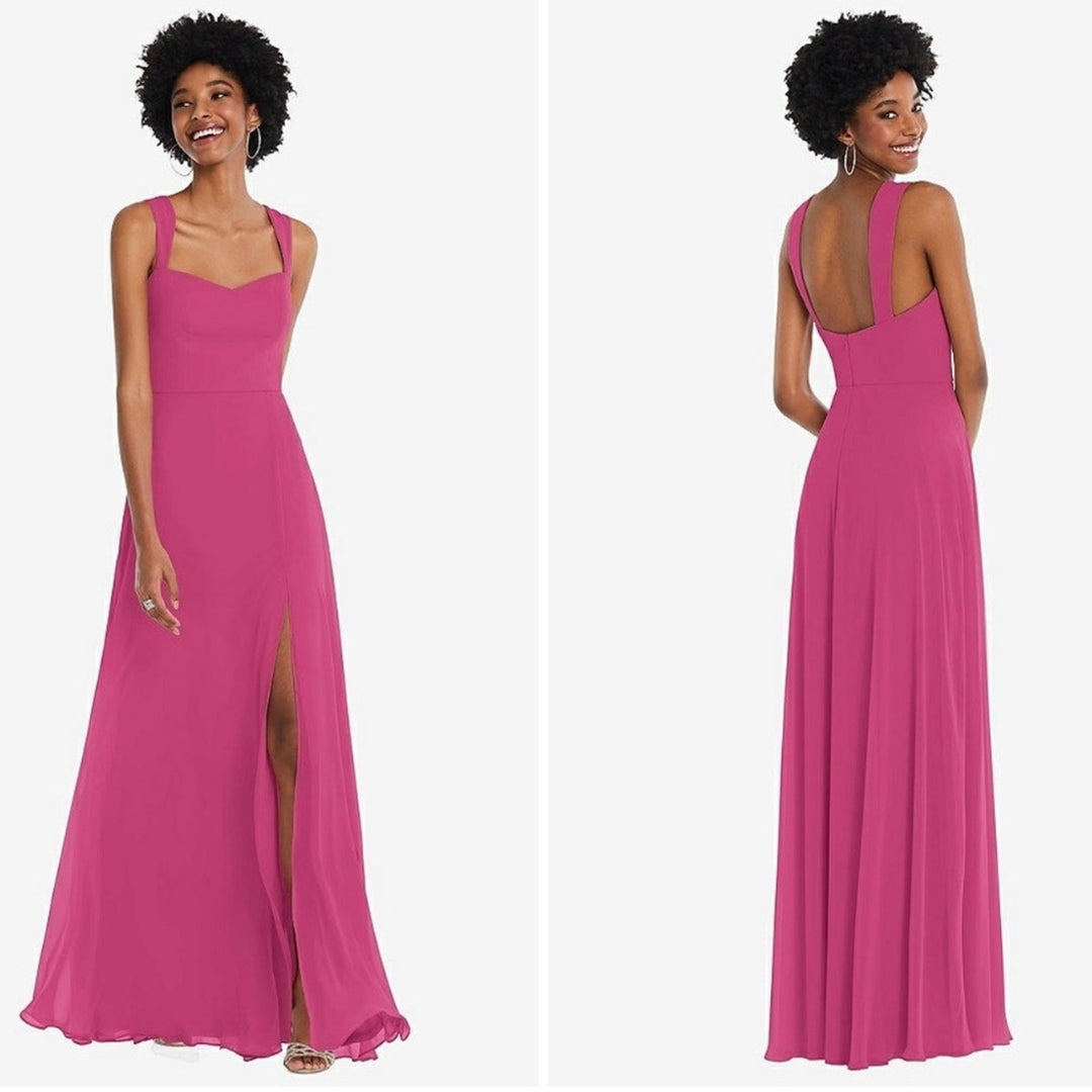 After Six Contoured Wide Strap Sweetheart Maxi Dress Size 4