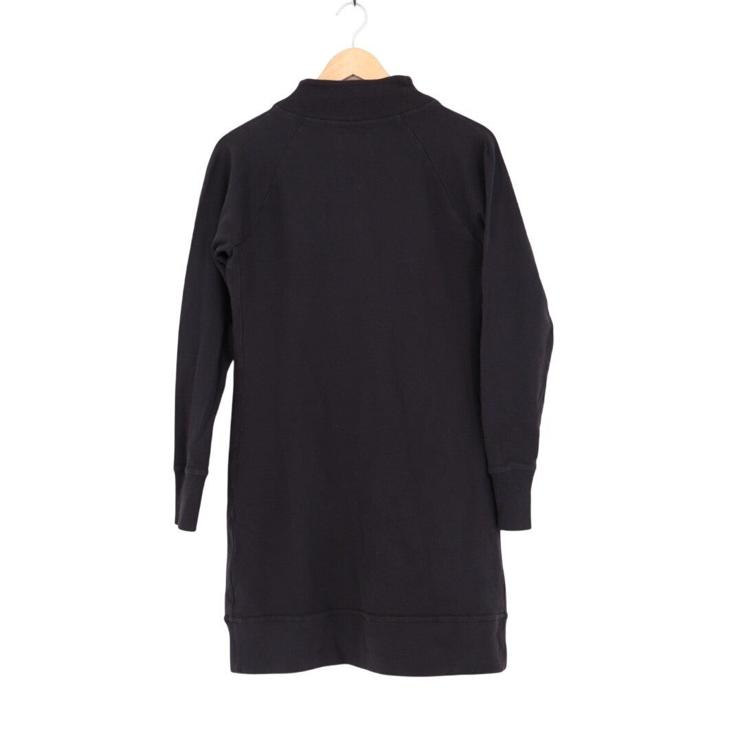 American Giant Black Sweatshirt Dress Size M Quarter Zip Made USA