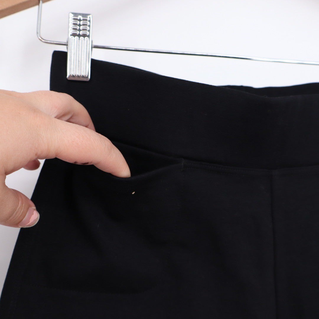 American Giant Black Leggings Pants Size 2 Pockets Made in USA