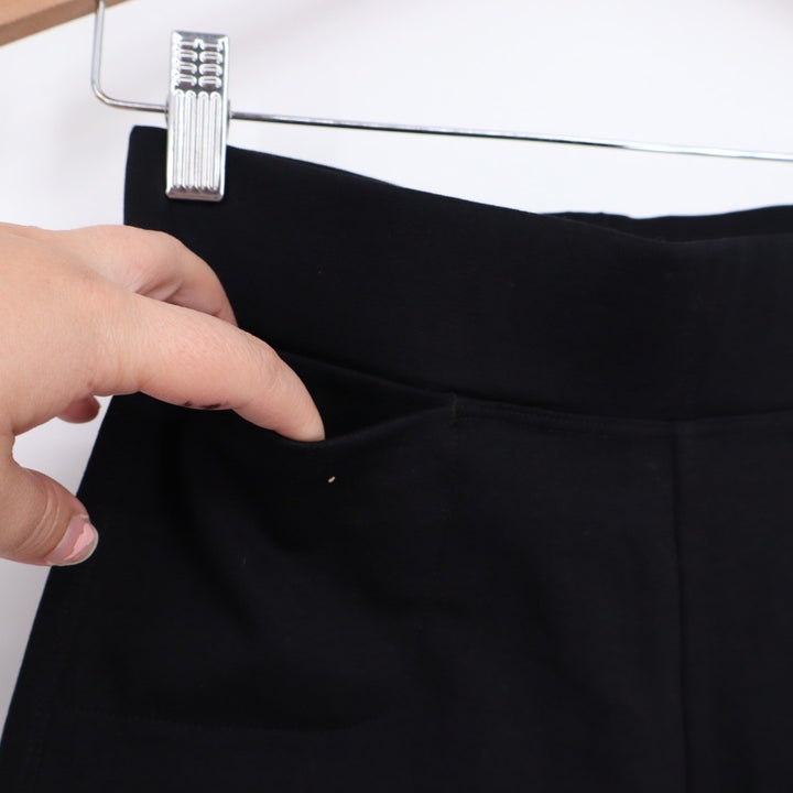 American Giant Black Leggings Pants Size 2 Pockets Made in USA