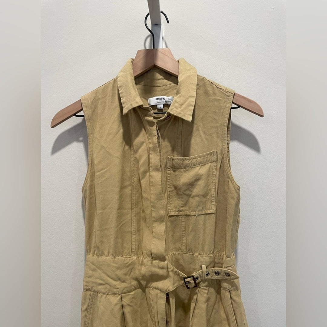 Jason Wu X RTR Tan Belted Romper Size 2