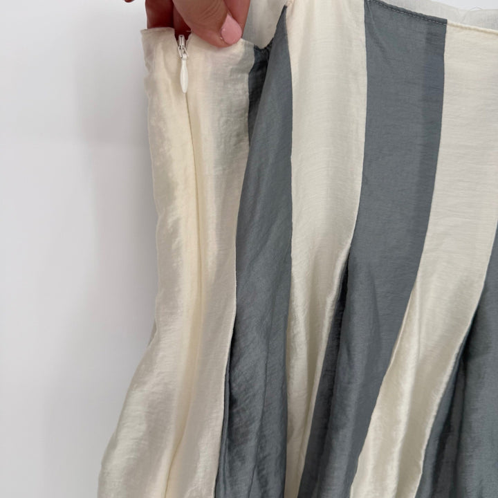 Madewell Pleated Midi Dress Linen Blend Overcast Size 0