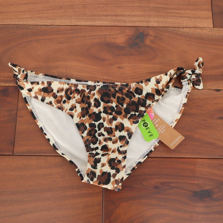 Accessorize Bikini Bottom Leopard Print Multi Tie Side Size 2