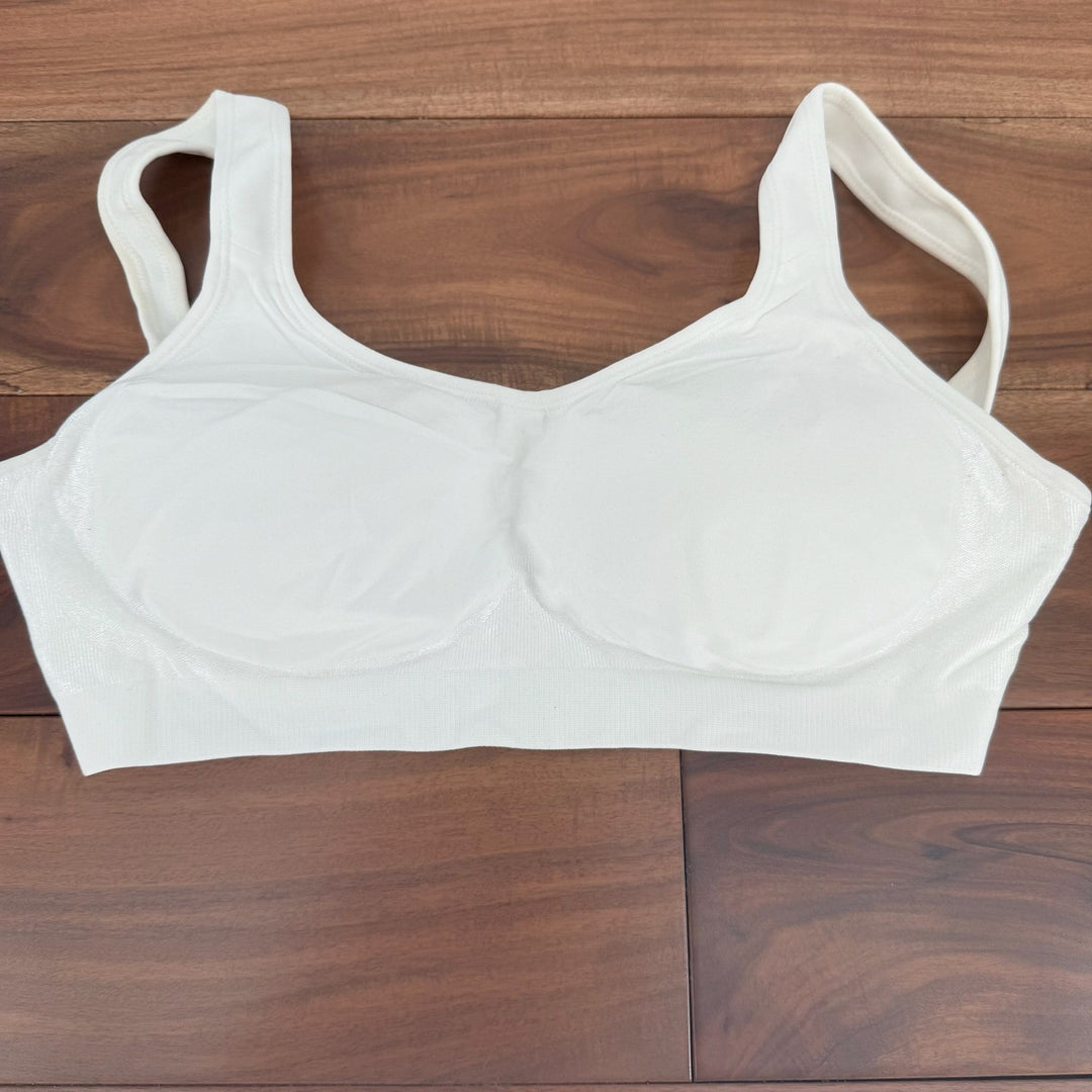 Truekind Cool Comfort Cotton Bralette White Size M 95 Cotton