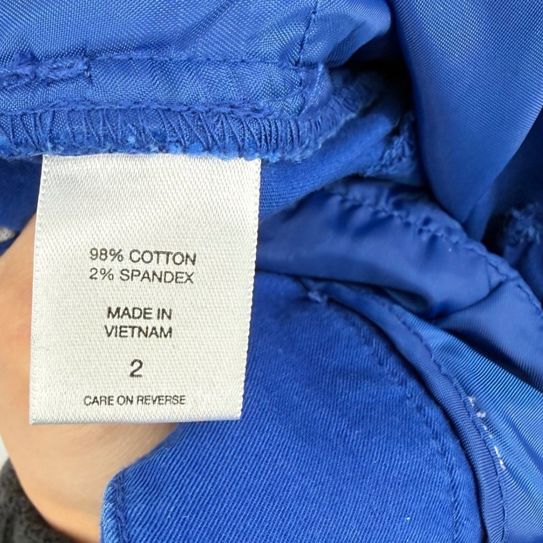 7th Avenue Design Studio New York & Company Royal Blue Capri Pants Size 2