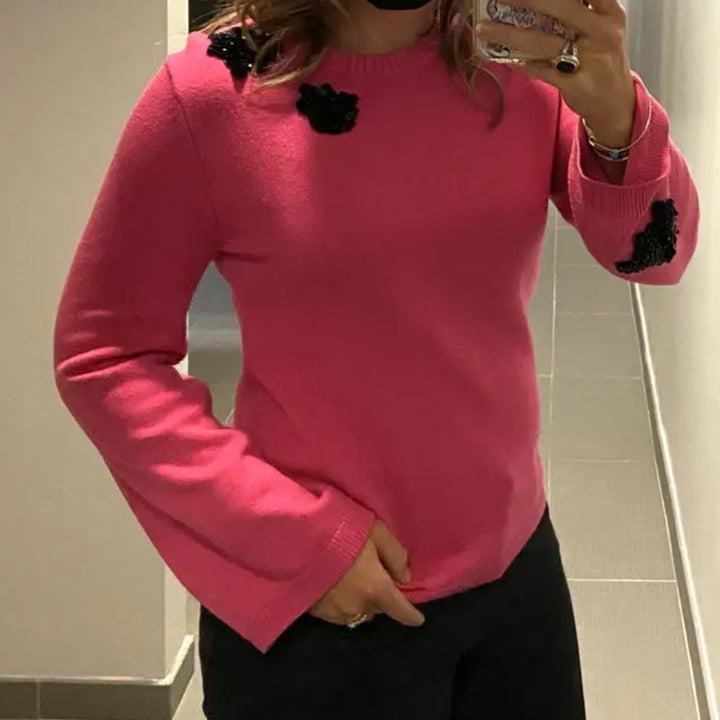 Prabal Gurung X RTR Pink Embellished Sweater Size S