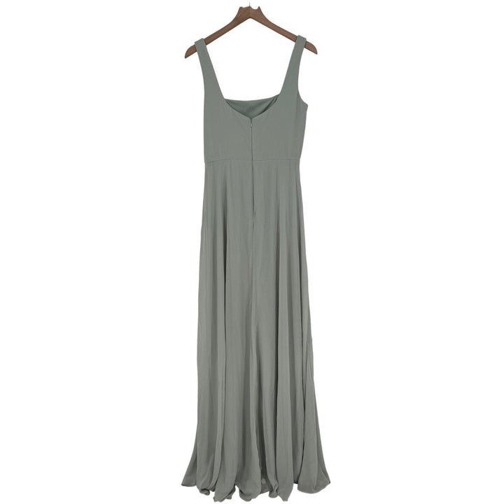 Thread Square Neck Chiffon Maxi Dress With Circle Skirt Size 8