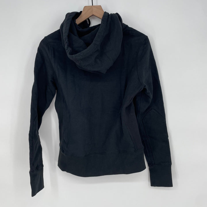 American Giant Women's Black Zip Up Hoodie Sweatshirt Full Zip Size S Cotton USA